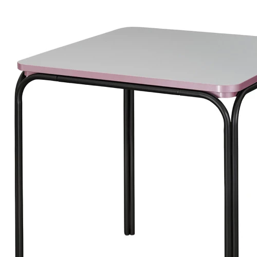 Стол обеденный ror, 70х70 см, черный/серый/розовый