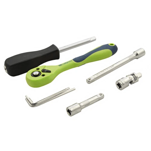 Набор инструментов 56 предметов, CrV, 1/4" Сибртех