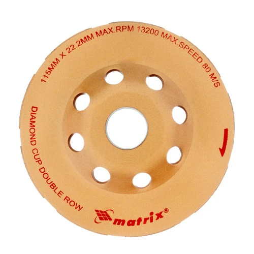 Чашка алмазная зачистная, 115 мм, двухрядная Matrix