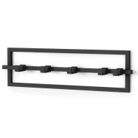 Вешалка настенная cubiko, 53 см, черная, 5 крючков