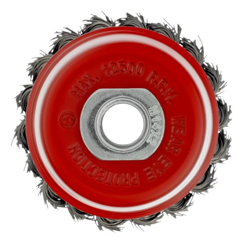 Щетка для УШМ, 75 мм, М14, "чашка", крученая проволока 0.5 мм Matrix