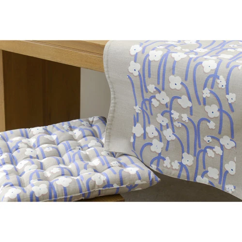 Подушка на стул из хлопка с принтом Полярный цветок из коллекции scandinavian touch, 40х40 см