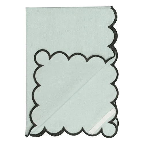 Набор кухонных полотенец с контрастным кантом зеленого цвета из коллекции trendy ruffles, 50х70 см