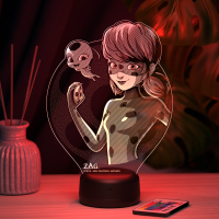 3D светильник  Леди Баг