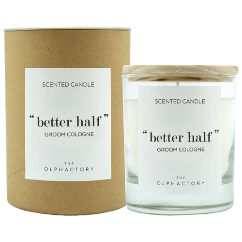 Свеча ароматическая the olphactory, better half, groom cologne, 40 ч
