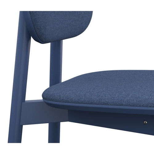 Стул с обивкой saga, рогожка, синий