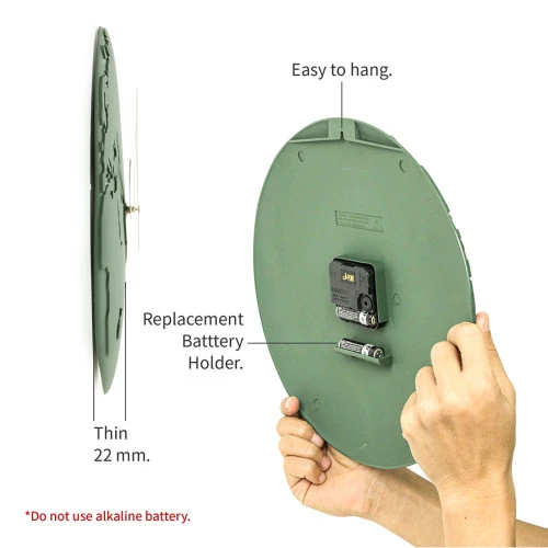 Часы настенные world wide waste, темно-зеленые