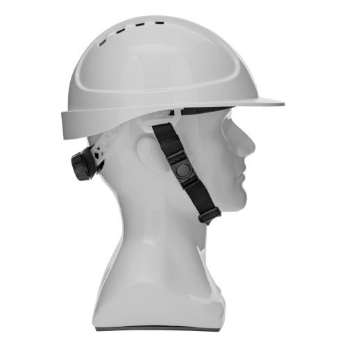 Каска защитная ударопрочная, ABS/PC, плавная регулировка, модель «Форвард» (К-05)белая Denzel