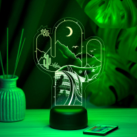 3D светильник  Светильник "Кактус"