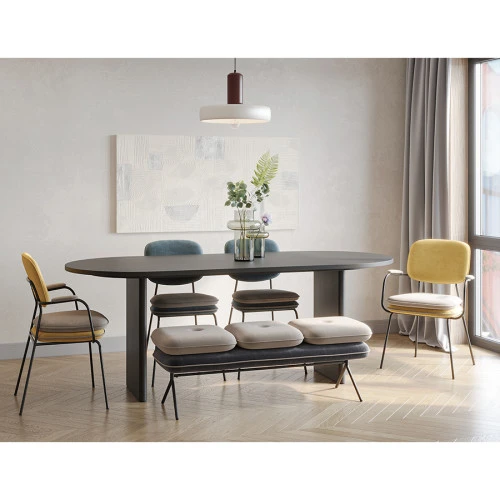 Стул pea, велюр, сине-зеленый/бежевый