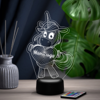 3D светильник  Светильник "Единорог с именем Матильда"