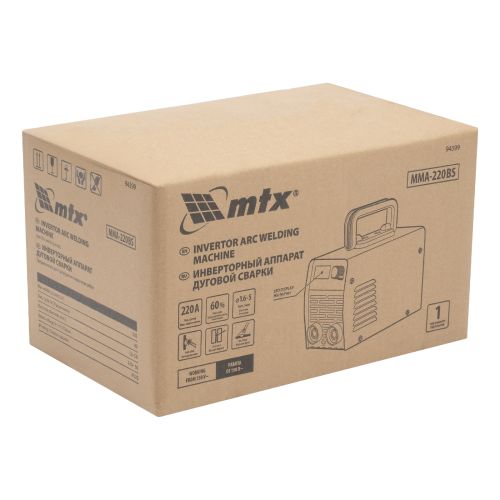 Инверторный аппарат дуговой сварки MMA-220BS, 220 А, ПВ 60% MTX