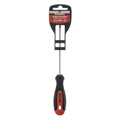 Отвертка Fusion, SL3 х 100 мм, CrV, трехкомпонентная рукоятка "Anti slip" Matrix