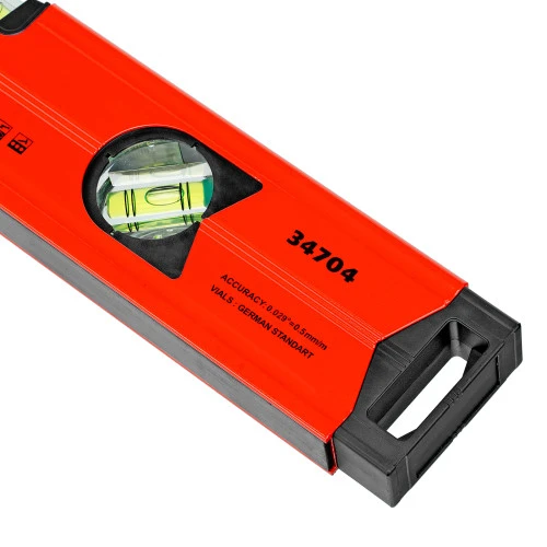 Уровень алюминиевый магнитный, 400 мм, фрезерованный, 3 глазка (1 зеркальный) усиленный Matrix