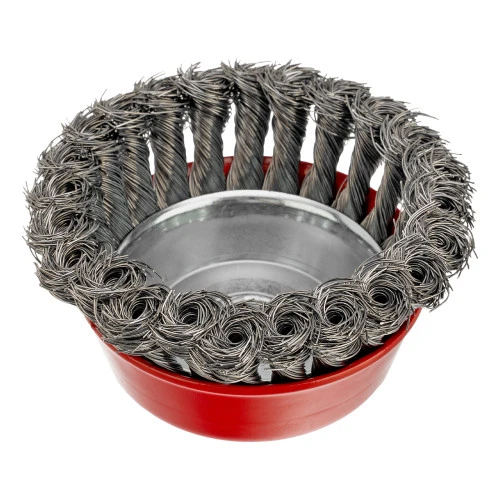 Щетка для УШМ, 100 мм, М14, "чашка", крученая проволока 0.35 мм Matrix