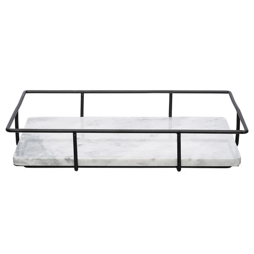 Поднос marm, 33х23 см, белый мрамор