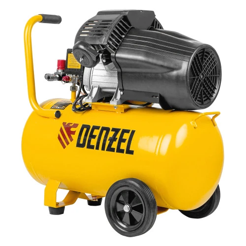 Компрессор воздушный DCV2200/50, прямой привод, 2.2 кВт, 50 литров, 380 л/мин Denzel
