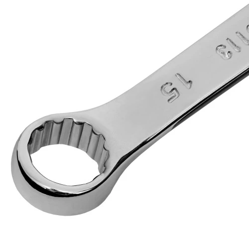 Ключ комбинированный, 15 мм, CrV, полированный хром Matrix