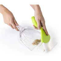 Совок для уборки крошек sparrow, прозрачный/зеленый