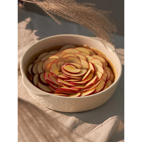 Блюдо для запекания birds of paradise, D33 см, кремовое