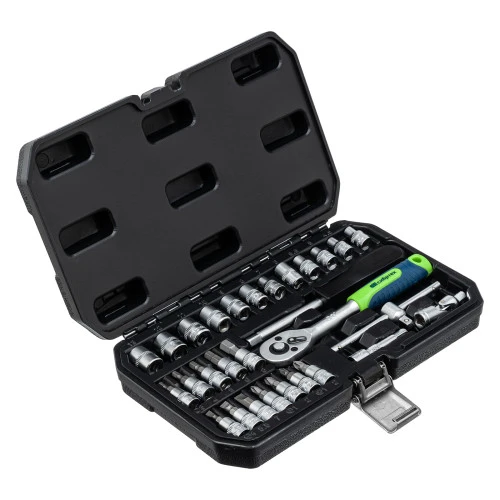 Набор инструментов, 1/4", пластиковый кейс, 29 предметов Сибртех