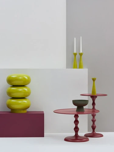 Столик кофейный fluid, D59 см, жженый оранжевый