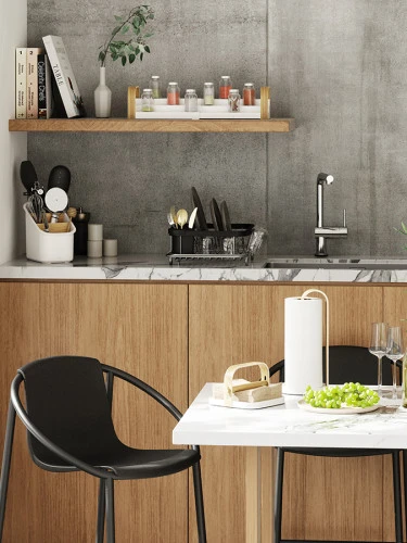 Сушилка для посуды sinkin, 28х14х47 см, черная