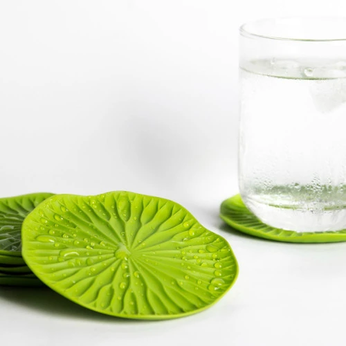 Набор подставок под бокалы lotus, зеленые, 2 шт.