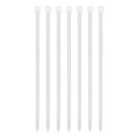 Хомуты, 250 х 8 мм, пластиковые, белые, 100 шт Сибртех