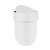 Корзина для мусора с крышкой touch, 6 л, белая