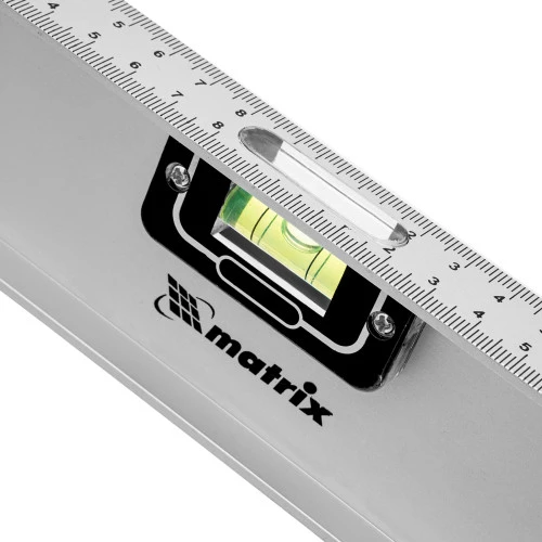 Уровень алюминиевый "Рельс", 600 мм, 3 глазка (1 поворотный) Matrix