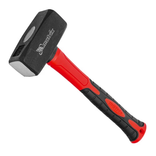 Кувалда optimal, 1500 г, фибергласовая обрезиненная рукоятка Matrix