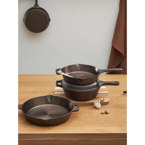 Сковорода чугунная brasen с масляной полировкой, D21 см