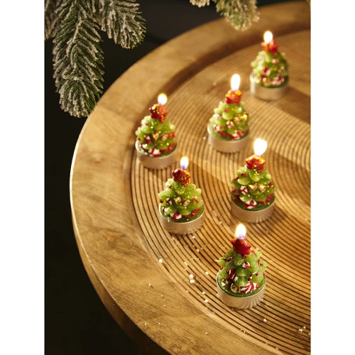 Набор декоративных свечей green miracle из коллекции new year essential, 6 шт.