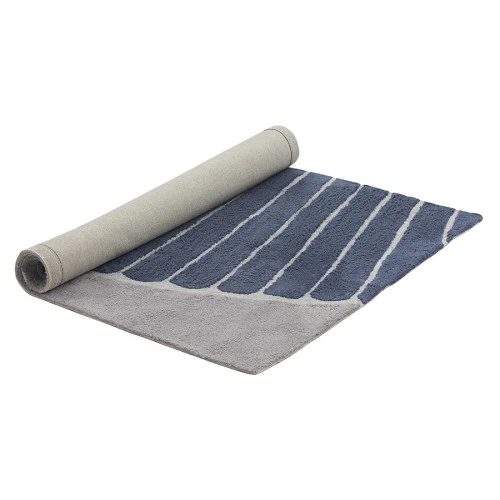 Ковер из хлопка с рисунком tea plantation серого цвета из коллекции terra, 120х180 см