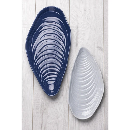 Блюдо сервировочное nautical, 18,5х36,5 см, серое