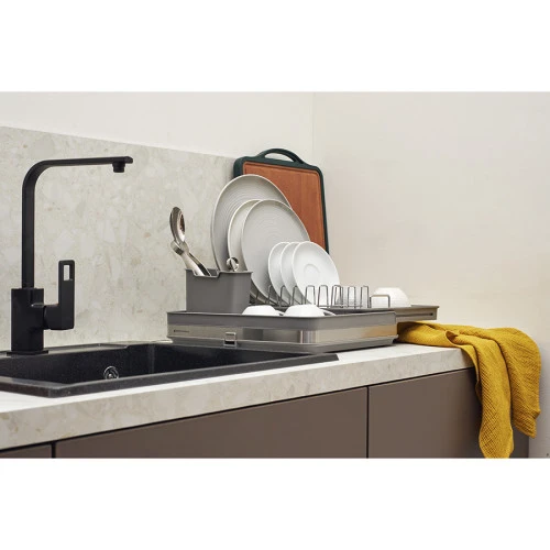 Доска разделочная двусторонняя из пшеничного волокна и черного дерева arlett, 44,5х30,5 см, темно-зеленая