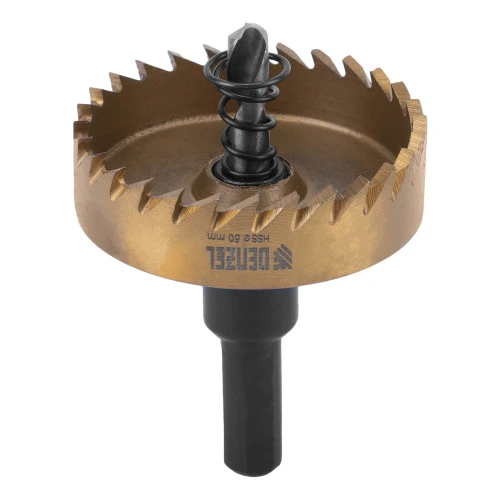 Коронка по металлу HSS, 50 мм, нитридтитановое покрытие Denzel