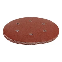 Круг абразивный на ворсовой подложке под "липучку", перфорированный, P 220, 150 мм, 5 шт Matrix