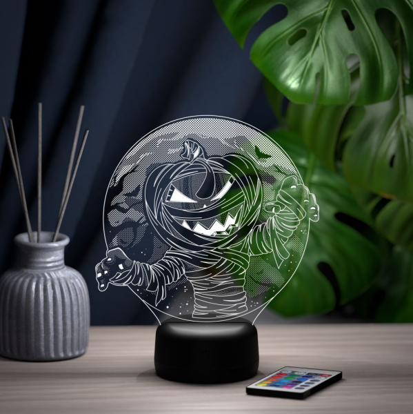 3D светильник  Светильник "Тыква - мумия"