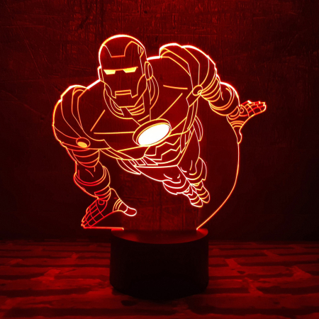 3D светильник  Железный человек 3