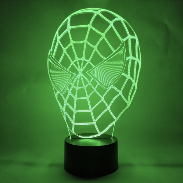 3D светильник  Маска Человека Паука