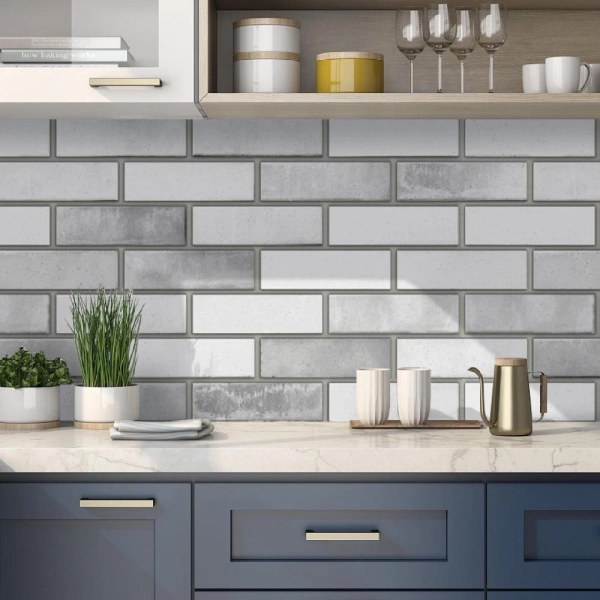 Панель ПВХ 0,4 кирпич Акцент серый