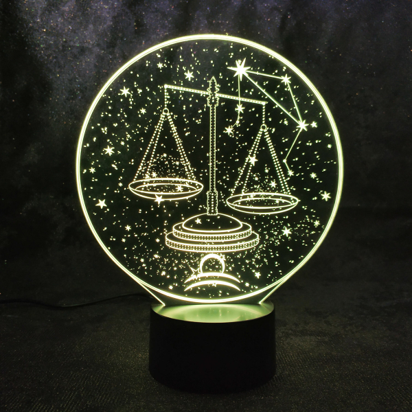 3D светильник  Зодиак - Весы
