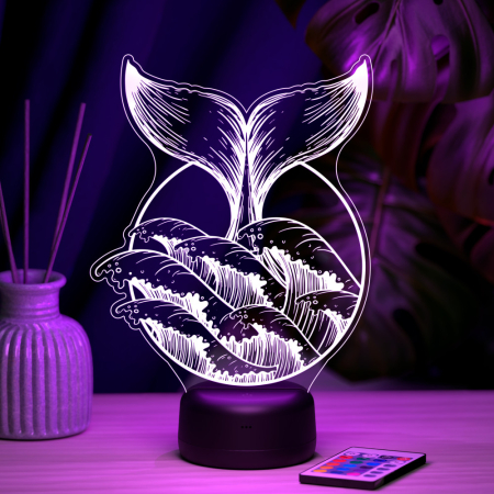 3D светильник  Светильник "Хвост Кита"