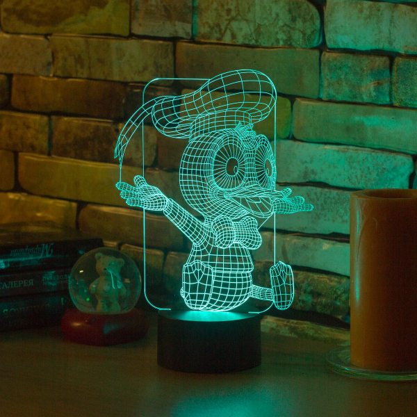 3D светильник  Дональд Дак