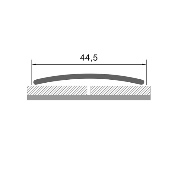 Порог алюминиевый STELLA АЛ 671 Д40 1,8 Дуб Пепельный (упак. 10 шт.)