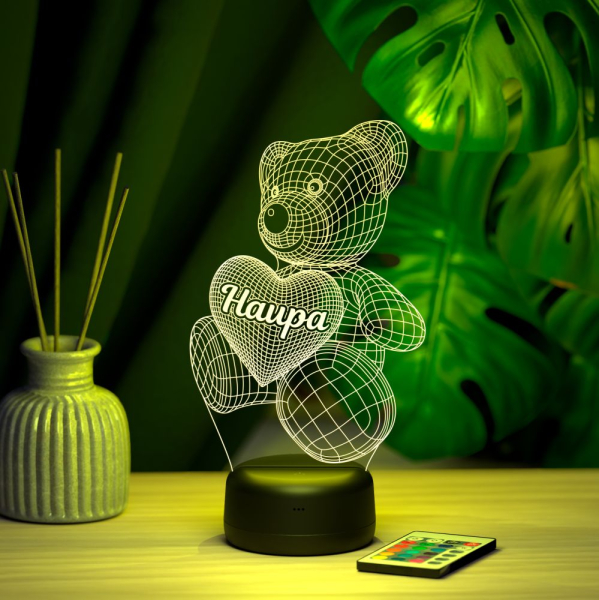 3D светильник  Светильник "Мишка с именем Наира"
