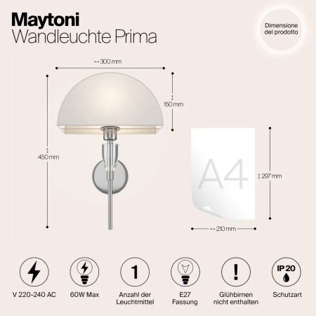 Настенный светильник (бра) Maytoni Z034WL-01CH