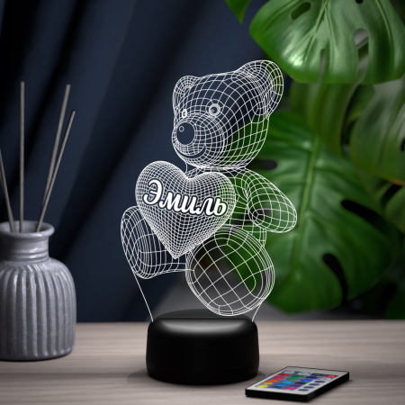 3D светильник  Светильник "Мишка с именем Эмиль"